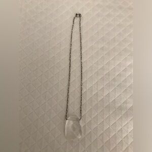 Chain Necklace with Clear Pendant